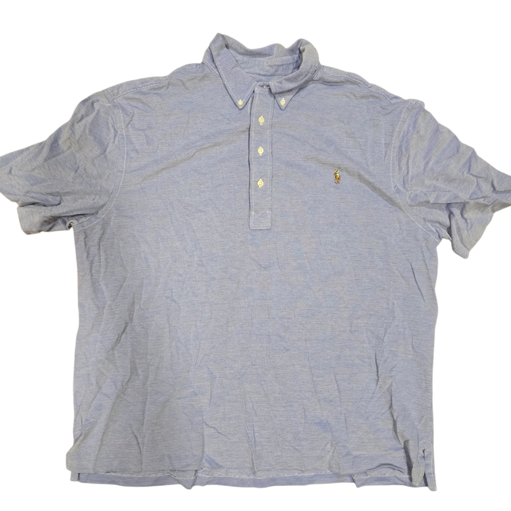 Polo by Ralph Lauren Men's Blue Polo Shirt Knit Oxford S Ize 2xB
